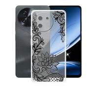 AQGGIIXY Custodia per Doogee Note 59 Pro+ (6.75"), Trasparente Morbido TPU Custodie Protettivo, Ultra Sottile in Silicone Case Anti-Graffio Cover per Doogee Note 59 Pro+ - Flower