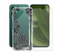 AQGGIIXY Custodia per Fairphone 6 (6.31") con 1 X Vetro Temperato Pellicola Protettiva, Ultra Sottile Antiurto AntiGraffio Trasparente Morbida Silicone TPU Cover per Fairphone 6 - Flower