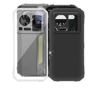 AQGGIIXY Custodia per Hotwav Hyper 7 Pro (6.60") Cover, 2 pezzi Transparent + Black Protettivo Sottile Morbido Silicone Custodia Protezioni Skin Bumper - per Hotwav Hyper 7 Pro