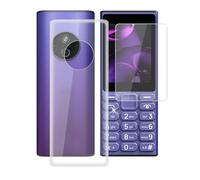 AQGGIIXY Custodia per Nokia 110 4G 2024 (2.0") con 1 X Pellicola Protettiva, Ultra Sottile Antiurto AntiGraffio Trasparente Morbida Silicone TPU Cover per Nokia 110 4G 2024 - Clear