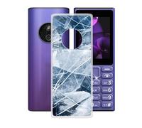 AQGGIIXY Custodia per Nokia 110 4G 2024 (2.0") Cover, Transparente Protettivo Sottile Morbido Silicone Custodia Protezioni Skin Bumper - Broken