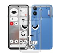 AQGGIIXY Custodia per Nothing Phone 4b Trasparente - DUO6 | 6.77". Silicone morbido, antiscivolo, bordi rialzati, angoli rinforzati, antiurto, presa sicura, protezione quotidiana.