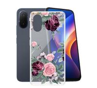 AQGGIIXY Custodia per TCL K70 5G Trasparente - YQ12 | 6.80". Silicone morbido, antiscivolo, bordi rialzati, angoli rinforzati, antiurto, presa sicura, protezione quotidiana.