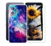 AQGGIIXY Custodia per TCL NxtPaper 70 Pro Cover, Trasparente Silicone TPU Case, Antiurto Bumper Protezione + Vetro Temperato Pellicola Protettiva (6.90") - WMA64