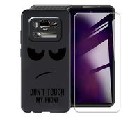 AQGGIIXY Custodia per Ulefone Armor 25T PRO (6.78") con 1 X Vetro Temperato Pellicola Protettiva, Ultra Sottile Antiurto AntiGraffio Nero Morbida Silicone TPU Cover per Ulefone Armor 25T PRO - DUO5