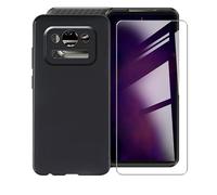 AQGGIIXY Custodia per Ulefone Armor 25T Pro (6.78") con 1 X Vetro Temperato Pellicola Protettiva, Ultra Sottile Antiurto AntiGraffio Nero Morbida Silicone TPU Cover per Ulefone Armor 25T Pro - Black