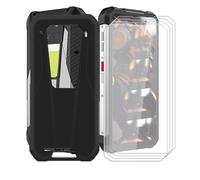 AQGGIIXY Custodia per Unihertz 8849 Tank 3 PRO (6.79") + 4 Pezzi Pellicola Vetro Temperato, Ultra Sottile Antiurto TPU Protettiva Case Morbida Silicone Nero Cover per Unihertz 8849 Tank 3 PRO