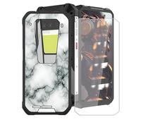 AQGGIIXY Custodia per Unihertz 8849 Tank 3 PRO (6.79") con 1 X Vetro Temperato Pellicola Protettiva, Ultra Sottile Antiurto AntiGraffio Nero Morbida Silicone TPU Cover - WM73