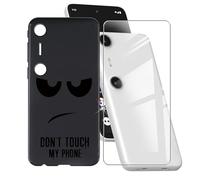 AQGGIIXY Custodia per Xreal Beam PRO (6.50") con 1 X Vetro Temperato Pellicola Protettiva, Ultra Sottile Antiurto AntiGraffio Nero Morbida Silicone TPU Cover per Xreal Beam PRO - DUO5