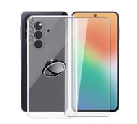 AQGGIIXY Custodia Trasparente Anello e Vetro per Samsung Galaxy F70 Pro 5G