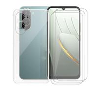 AQGGIIXY Custodia Trasparente e 3 Vetri per Xiaomi POCO C81 Pro Pro | 6.88". Mostra design originale, angoli rinforzati + confezione 3 vetri 9H, protezione totale duratura.