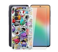 AQGGIIXY Custodia Trasparente e Vetro per Samsung Galaxy F70 Pro 5G - XS40