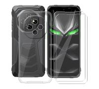 AQGGIIXY Custodia + Vetro Temperato per Blackview Fort 1 (6.56") Cover Case Transparent TPU Morbido Silicone Bumper + 2 pezzi Protezioni per lo Schermo - Clear