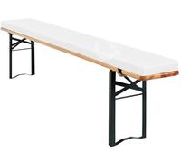 AQIGR Cuscini Imbottiti per Panchine da Birra 220x25 120x40 150x30 180x30 Imbottitura in Spugna Sfoderabile Copri Panca Giardino per Sagra Birreria Feste Catering(Bianco,120x40x3cm)
