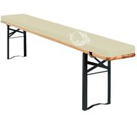 AQIGR Cuscini Imbottiti per Panchine da Birra 220x25 120x40 150x30 180x30 Imbottitura in Spugna Sfoderabile Copri Panca Giardino per Sagra Birreria Feste Catering(Beige,110x40x3cm)