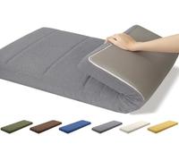 AQIGR Cuscino per Panca da Interno Velluto 80x40 100x50 130x40 Lavabile Rimovibile, 2/3 Posti, Spesso E Morbido, per Panca da Giardino, Cucina, Sala da Pranzo, Patio Altalena(Grigio,30x80CM)