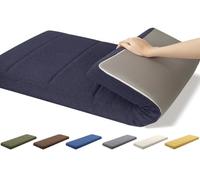 AQIGR Cuscino per Panca da Interno Velluto 80x40 100x50 130x40 Lavabile Rimovibile, 2/3 Posti, Spesso E Morbido, per Panca da Giardino, Cucina, Sala da Pranzo, Patio Altalena(Blu navy,45x130CM)