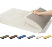 AQIGR Cuscino per Panca da Interno Velluto 80x40 100x50 130x40 Lavabile Rimovibile, 2/3 Posti, Spesso E Morbido, per Panca da Giardino, Cucina, Sala da Pranzo, Patio Altalena(Beige scuro,40x40CM)