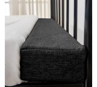 AQIGR Riempitivo per Materassi 90/120/140/160/180cm, Letto Gap Filler Cuscino, Connettore per Letto Doppio/Materasso, per Riempire Lo Spazio tra la Testiera e Il Materasso(Black,160x10x25cm)