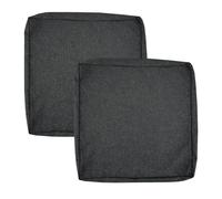 AQIGR Set di 2 Copriseduta Impermeabili per Divano da Esterno Oxford Fodere per Cuscini con Cerniera, Universali e Rimovibili, Adatte per Giardino, Patio e Mobili in Rattan(Dark Gray,55x50x10cm)
