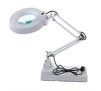 Aqiong - Lente d'ingrandimento 3X/5X/8X/10X, grande, illuminata a LED, con supporto, design pieghevole con lampada a LED, ottima lente d'ingrandimento a mani libere con luce per lettura, artigianato