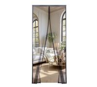 AQKaki Zanzariera Magnetica 140x210cm, Nuovo Colore Puro Fibra di Poliestere Tenda Zanzariera Porta Finestra Maglia Fine Zanzariere Magnetiche Porte Ampia Visuale per Porte d'ingresso Camera Soggiorno