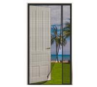 AQKaki Zanzariera Magnetica per Porte in Vetroresina, 115x200cm Apertura Laterale Tenda Zanzariera Porte Rete Rinforzata Durevole Autoadesiva Zanzariere Magnetiche per Finestre Cortile Camera