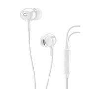 AQL Acoustic | Cuffie Auricolari a Filo Cablato con Microfono e Tasto Risposta Integrato per Smartphone - Stereo - Jack da 3,5mm - Bianco
