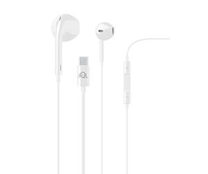AQL ARCTIC | Auricolari a capsula Type-C con microfono e remote control - Per smartphone con porta USB-C e sprovvisti di jack 3,5 mm - Con microfono, tasto di risposta e remote control - Bianco