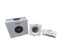 Aqlus a5-682 07 idro faretto quadrato incasso led cob 7w 3000k bianco con alimen