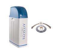Aqmos R2D2-48 - Impianto di addolcimento dell'acqua con set di collegamento da 1", addolcitore per famiglie fino a 5 persone, sistema di decalcificazione, anticalcare per acqua dolce