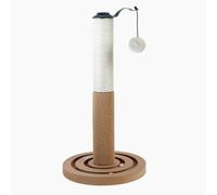 Aqpet Tiragraffi Interattivo in Sisal con Palline alto 55 cm per il massimo divertimento del tuo gatto, Colore Beige