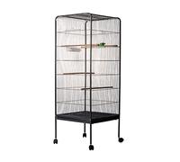 AQPET Voliera Gabbia per Volatili Uccelli Canarini Completa, Senza Tetto - 146x54x54 cm