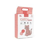 AqpetFriends Lettiera CattyGreen Sabbia per Gatti alla Soia Naturale di origine Vegetale profumazione alla Pesca