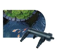 AQPOND Sterilizzatore UV per Laghetto - Chiarificatore UV-C per Controllo Alghe e Acqua Verde - Sistema di Sterilizzazione per Laghetti, Stagni e Fontane da Giardino, 1500 lt/h, 9 watt