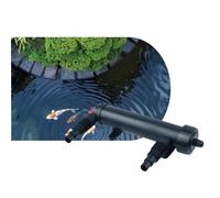 AQPOND Sterilizzatore UV per Laghetto - Chiarificatore UV-C per Controllo Alghe e Acqua Verde - Sistema di Sterilizzazione per Laghetti, Stagni e Fontane da Giardino, 1700 lt/h, 11 watt