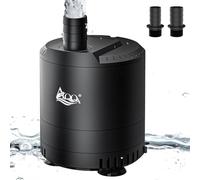 AQQA Pompa ad Acqua Sommergibile,Pompa sommergibile per acquario,portata d'acqua regolabile Pompa per acquario,con cavo di alimentazione da 1,8 m, 2 ugelli,per Acquari, Stagno di Pesce,Laghetto AQ077
