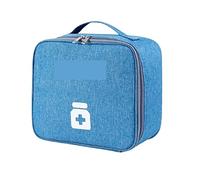 AQQWWER Contenitori per l'organizzazione Travel Medicine Storage Box Organizer Bag Medical Case Emergency Mini Kit Outdoor First Aid Portable Accessories Supplies Items (Color : C Blue L)