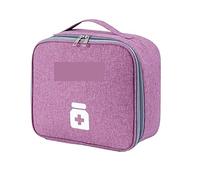 AQQWWER Contenitori per l'organizzazione Travel Medicine Storage Box Organizer Bag Medical Case Emergency Mini Kit Outdoor First Aid Portable Accessories Supplies Items (Color : C Purple L)