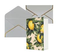 AQRJKHD Biglietto di ringraziamento al limone con buste, biglietto di auguri di buon compleanno, per donne e uomini, biglietti vuoti per tutte le occasioni, biglietti di auguri per matrimoni, baby