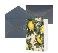 AQRJKHD Biglietto di ringraziamento al limone con buste, biglietto di auguri di buon compleanno, per donne e uomini, biglietti vuoti per tutte le occasioni, biglietti di auguri per matrimoni, baby