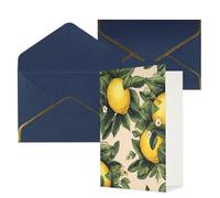 AQRJKHD Biglietto di ringraziamento al limone con buste, biglietto di auguri di buon compleanno, per donne e uomini, biglietti vuoti per tutte le occasioni, biglietti di auguri per matrimoni, baby
