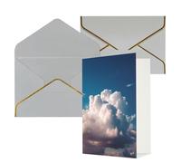 AQRJKHD Biglietto di ringraziamento blu con buste, biglietto di auguri di buon compleanno, per donne e uomini, biglietti vuoti per tutte le occasioni, biglietti di auguri per matrimoni, baby shower