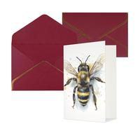 AQRJKHD Biglietto di ringraziamento con api ad acquerello con buste, biglietti di auguri di buon compleanno per donne e uomini, biglietti vuoti per tutte le occasioni, biglietti di auguri per