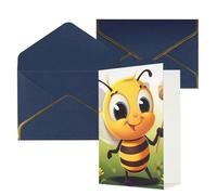AQRJKHD Biglietto di ringraziamento con api miele con buste, biglietto di auguri di buon compleanno, per donne e uomini, biglietti vuoti per tutte le occasioni, biglietti di auguri per matrimoni, baby