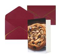 AQRJKHD Biglietto di ringraziamento con biscotti al cioccolato con buste, biglietto di auguri di buon compleanno, per donne e uomini, biglietti vuoti per tutte le occasioni, biglietti di auguri per