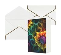 AQRJKHD Biglietto di ringraziamento con fiori colorati con buste, biglietti di auguri di buon compleanno per donne e uomini, biglietti vuoti per tutte le occasioni, biglietti di auguri per matrimoni