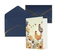 AQRJKHD Biglietto di ringraziamento per addio al nubilato, farfalle volanti tra fiori, con buste, biglietti di auguri di buon compleanno per donne e uomini, biglietti vuoti per tutte le occasioni