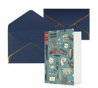 AQRJKHD Biglietto di ringraziamento per barbiere con buste, biglietto di auguri di buon compleanno, per donne e uomini, biglietti vuoti per tutte le occasioni, biglietti di auguri per matrimoni, baby