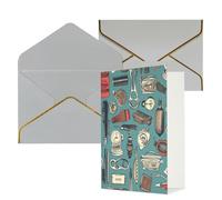 AQRJKHD Biglietto di ringraziamento per barbiere con buste, biglietto di auguri di buon compleanno, per donne e uomini, biglietti vuoti per tutte le occasioni, biglietti di auguri per matrimoni, baby